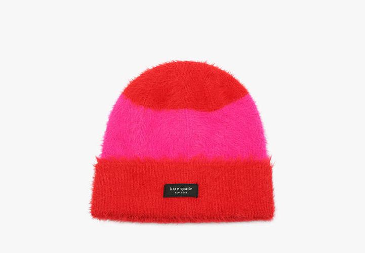 Awning Stripe Fuzzy Beanie - Kate Spade New York - Modalova