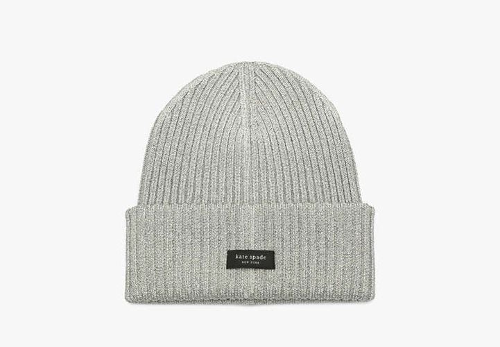 Metallic Sam Label Beanie - Kate Spade New York - Modalova