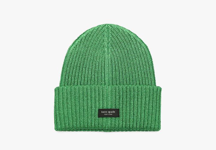 Metallic Sam Label Beanie - Kate Spade New York - Modalova