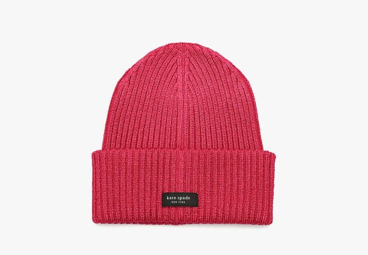 Metallic Sam Label Beanie - Kate Spade New York - Modalova