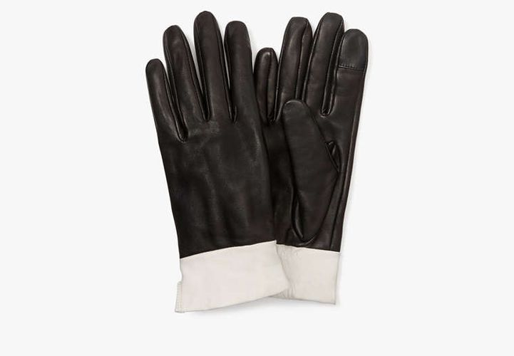 Spade Logo Colorblock Leather Gloves - Kate Spade New York - Modalova