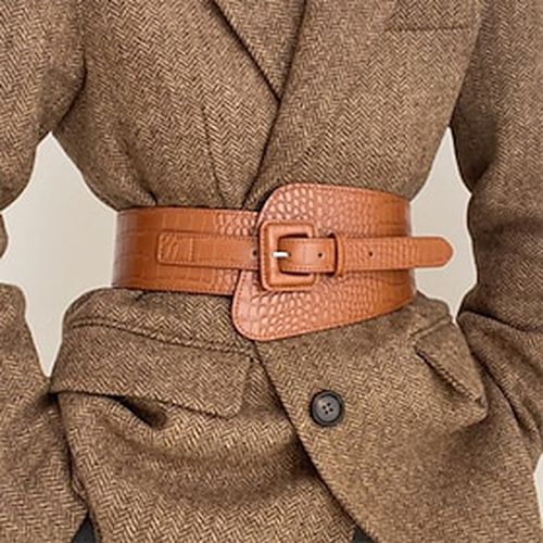 Ultra-wide women's elastic elastic waistband with coat skirt belt women's outer belt waist belt with suit - Ador.com UK - Modalova