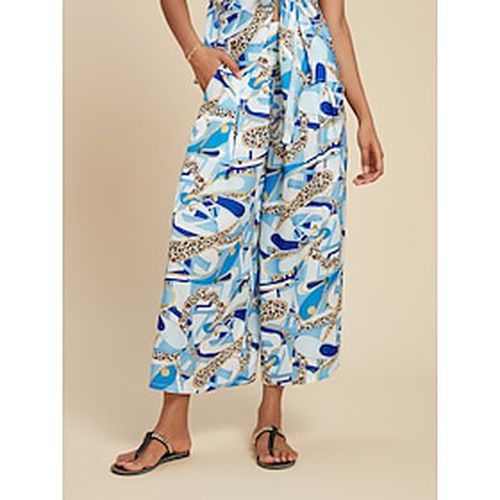 Women's Pants Trousers Relaxed Full Length Vacation Beach Daily Wear Beach Sky Blue Spring Summer S M L - Ador.com - Modalova