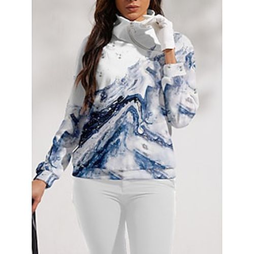 Women's Golf Pullover Sweatshirt Blue Long Sleeve Top Fall Winter Ladies Golf Attire Clothes Outfits Wear Apparel - Ador.com - Modalova