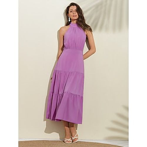 Chiffon Sleeveless Pleated Midi Dress - Ador.com - Modalova