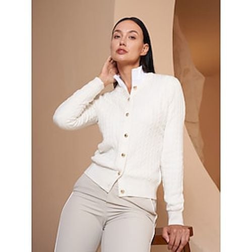 Women's Golf Cardigan Black White Long Sleeve Top Ladies Golf Attire Clothes Outfits Wear Apparel - Ador.com - Modalova