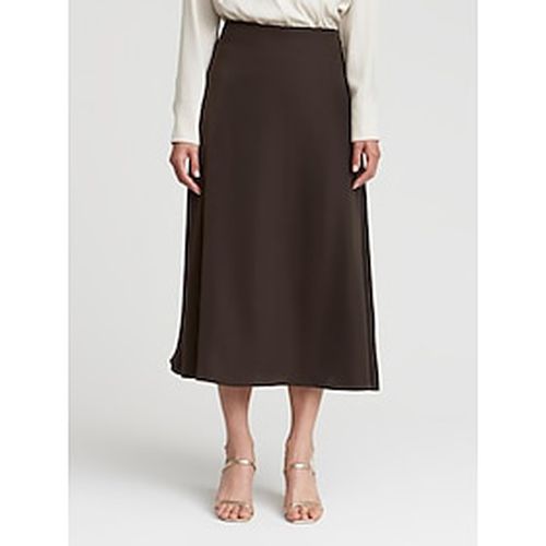 Satin Midi Slip Skirt - Ador - Modalova