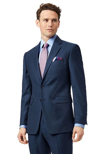 Blue Slim Fit Twill Business Suit Jacket Blue size 36R - Charles Tyrwhitt - Modalova