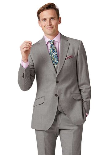 Silver Slim Fit Italian Suit Jacket Grey size 38S - Charles Tyrwhitt - Modalova