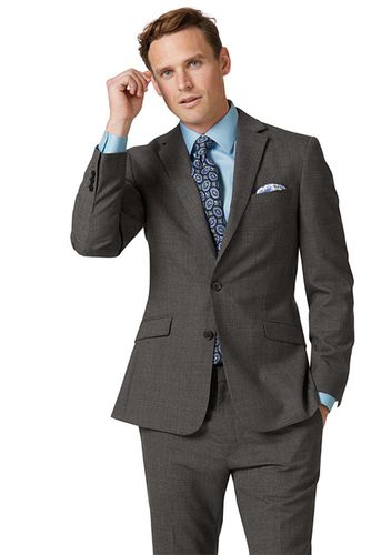 Sf Grey Merino Business Suit Jacket Grey size 38L - Charles Tyrwhitt - Modalova