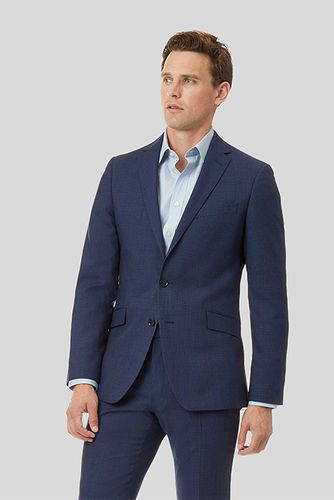 Esf Mid Blue Mini Grid Suit Jacket Mid Blue size 36R - Charles Tyrwhitt - Modalova