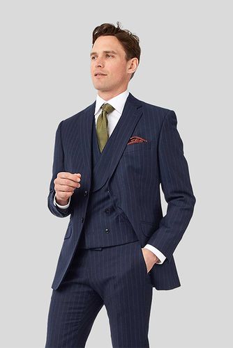 Sf Dark Blue British Luxury Stripe Suit Jacket Dark Blue size 38S - Charles Tyrwhitt - Modalova