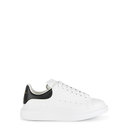 Oversized Leather Sneakers, Low-Tops, White & Black - - 12, Trainers, Lace up Front - Alexander McQueen - Modalova