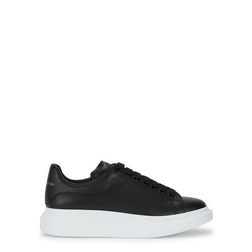 Oversized Black Leather Sneakers, Sneakers, Black - - 11.5, Trainers, Lace up Front - Alexander McQueen - Modalova