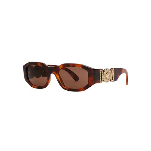 Tortoiseshell Rectangle-frame, Sunglasses, Sunglasses - Versace - Modalova