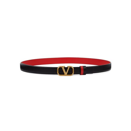 Black Reversible Leather Belt - Valentino - Modalova