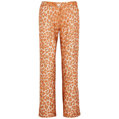 Lucky Leopard-print Silk-twill Trousers - La Prestic Ouiston - Modalova