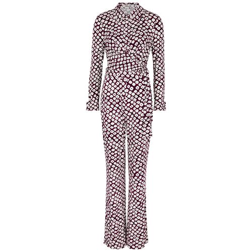 Michele Printed Jersey Jumpsuit - - S - Diane von Furstenberg - Modalova