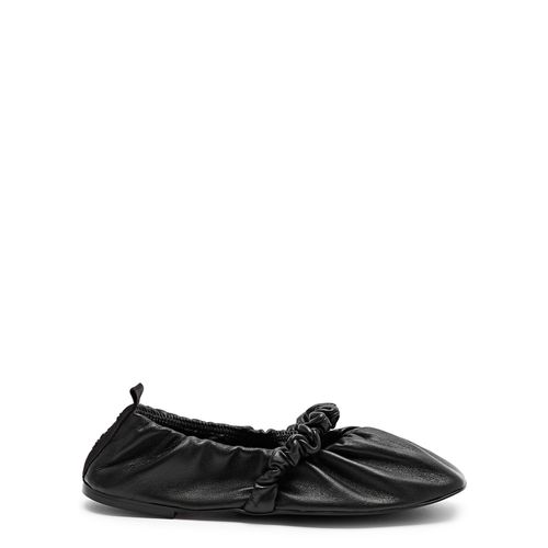 Scrunchie Leather Ballet Flats - - 4 - Ganni - Modalova