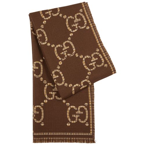 GG-jacquard Wool Scarf - Gucci - Modalova