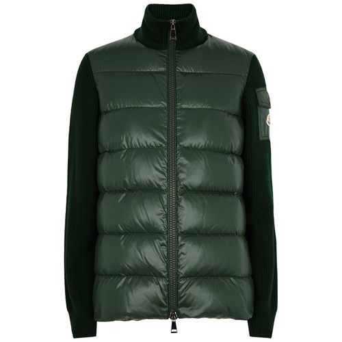 Quilted Shell and Wool Jacket, Jacket, Dark - L - Moncler - Modalova