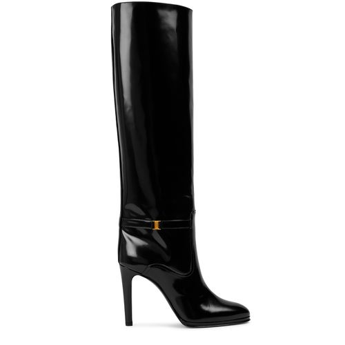 Linda 100 Glossed Leather Knee-high Boots - - 8 - Saint Laurent - Modalova