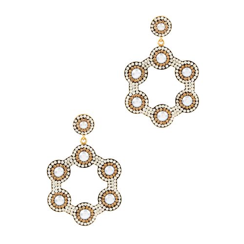 Baroque Hoop Earring, Earring, 18kt Gold-plated - One Size - Soru Jewellery - Modalova