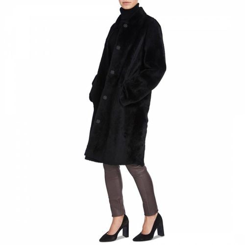 Black Shearling Cocoon Coat - Max and Zac London - Modalova