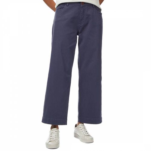 Blue Straight Legged Cotton Trousers - Crew Clothing - Modalova