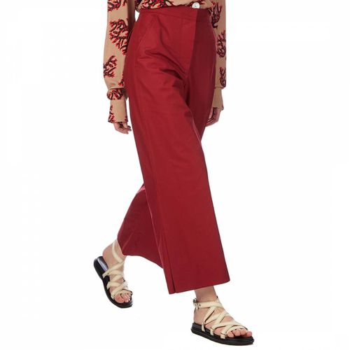 Red Wide Leg Split Hem Trouser - Marni - Modalova