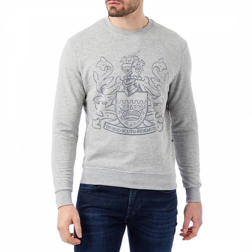 Grey Large Logo Cotton Sweatshirt - Aquascutum - Modalova
