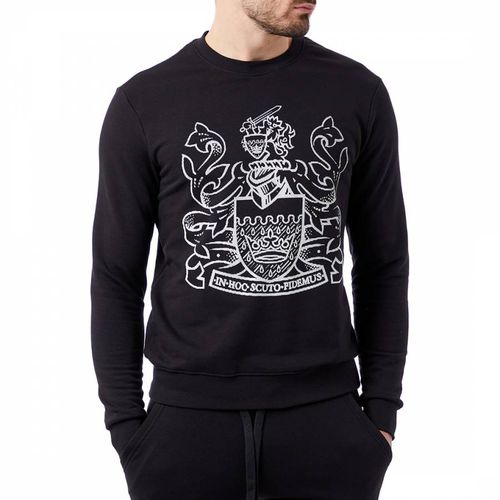 Black Large Logo Cotton Sweatshirt - Aquascutum - Modalova