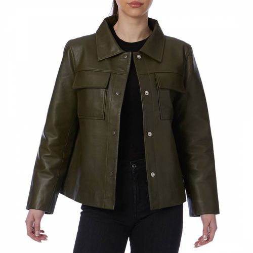 Uniform Green Leather Worker Jacket - Bolongaro Trevor - Modalova