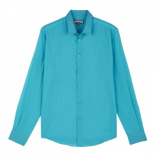 Blue Button Through Cotton Shirt - Vilebrequin - Modalova