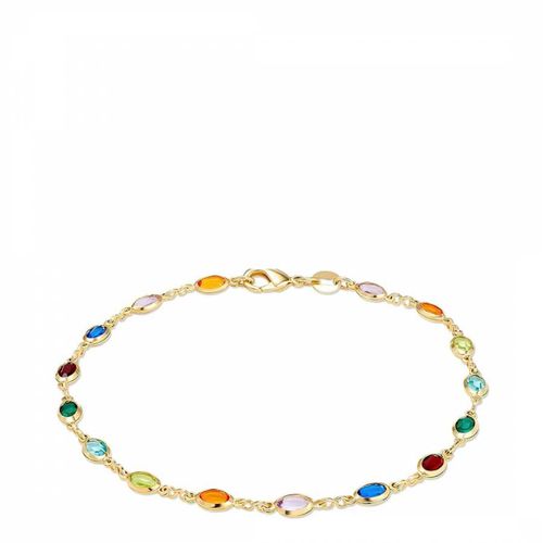 K Gold Multi Gemstone Bracelet - Chloe Collection by Liv Oliver - Modalova