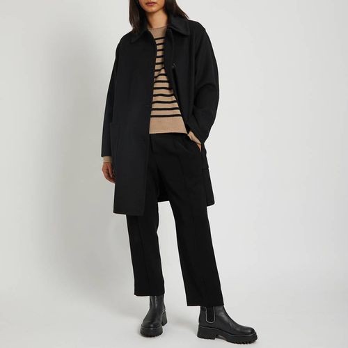 Black Patch Pocket Wool Blend Coat - Vince - Modalova