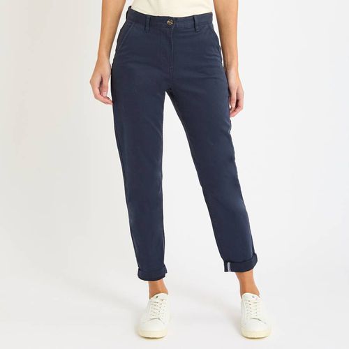 Navy Cotton Chino Trousers - Crew Clothing - Modalova