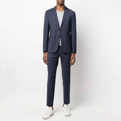 Blue Slim Fit Wool Blend Jacket - Calvin Klein - Modalova
