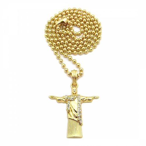 K Gold Religious Zircon Necklace - Stephen Oliver - Modalova