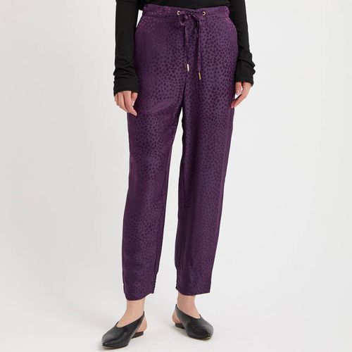 Purple Bryony Silk Blend Trousers - L K Bennett - Modalova