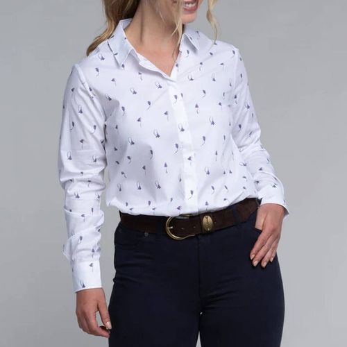 White Sunningdale Harebell Print Shirt - SchÃ¶ffel - Modalova