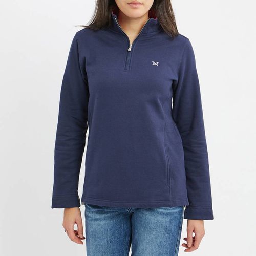 Navy 1/2 Zip Sweatshirt - Crew Clothing - Modalova