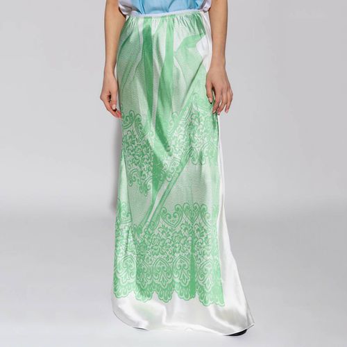 Lace Print Silk Maxi Slip Skirt - Victoria Beckham - Modalova