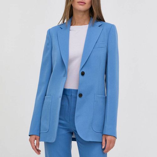 Blue Wool Single Breasted Jacket - Victoria Beckham - Modalova