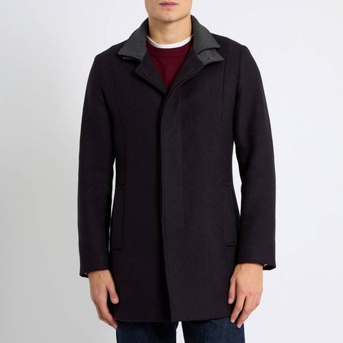 Navy Steinfield Wool Blend Coat - Gianni Feraud - Modalova