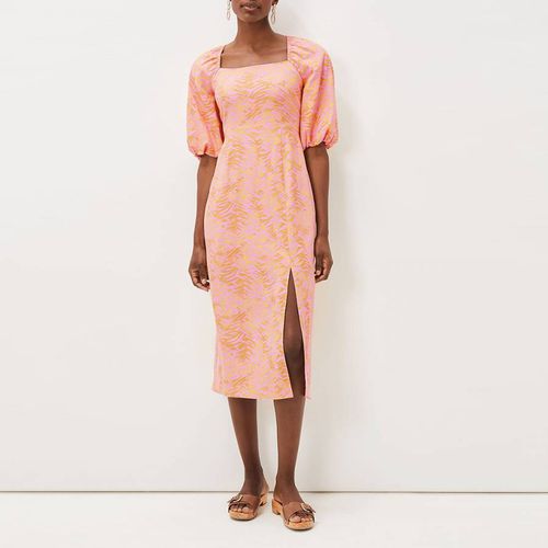 Pink Effie Square Neck Linen Blend Dress - Phase Eight - Modalova
