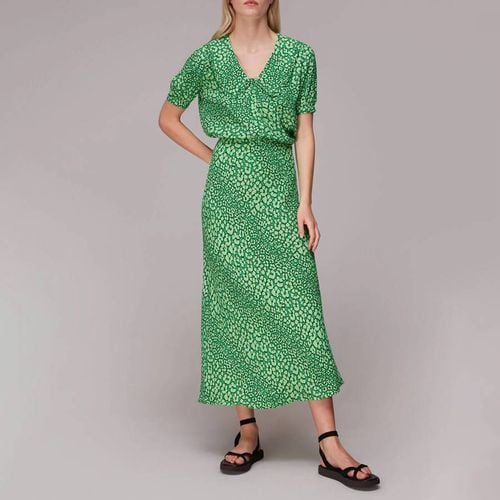 Green Printed Bias Cut Skirt - WHISTLES - Modalova