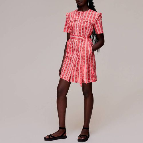 Collared Floral Cotton Mini Dress - WHISTLES - Modalova