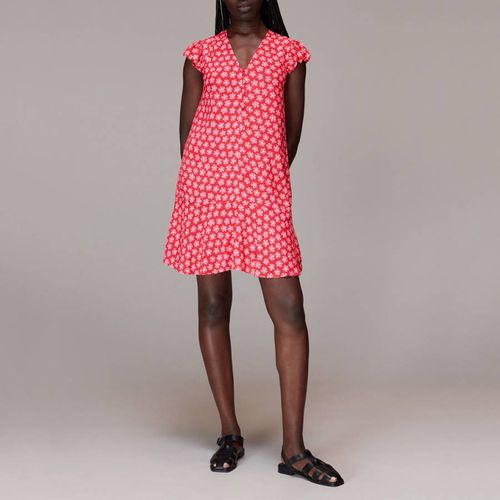 Red Daisy Check Print Flippy Dress - WHISTLES - Modalova