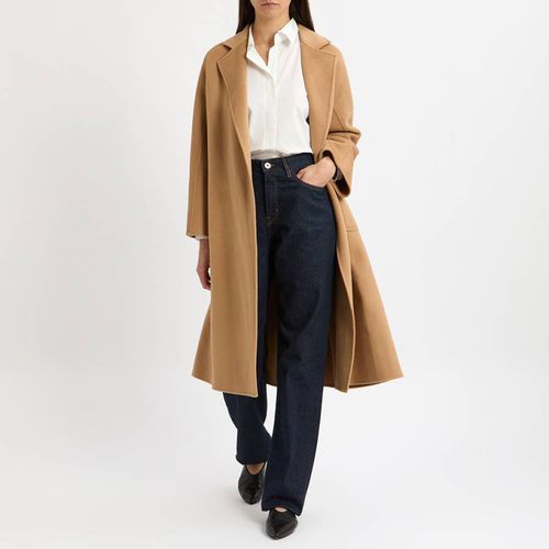 Camel Cashmere Blend Wrap Coat - NÂ°Â· Eleven - Modalova